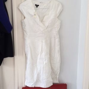 White linen dress